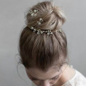 Bridal hair accessories - 5 silver pins